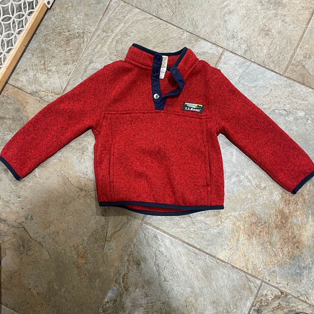 L.L. Bean Kids Red Pullover fleece